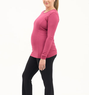 Natal Active Bamboo Maternity Breastfeeding Long Sleeved Top Cherry 3