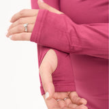 Natal Active Bamboo Maternity Breastfeeding Long Sleeved Top Cherry 5