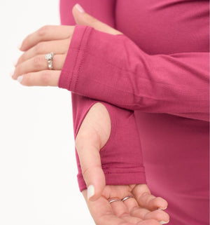 Natal Active Bamboo Maternity Breastfeeding Long Sleeved Top Cherry 5