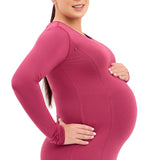 Natal Active Bamboo Maternity Breastfeeding Long Sleeved Top Cherry 4