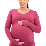 Natal Active Bamboo Maternity Breastfeeding Long Sleeved Top Cherry 9