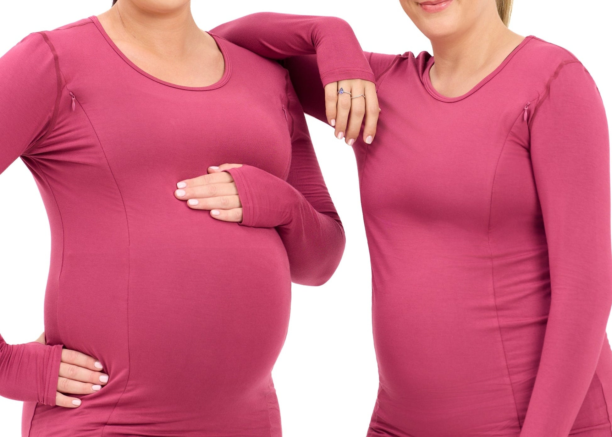 Natal Active Bamboo Maternity Breastfeeding Long Sleeved Top Cherry 8