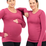 Natal Active Bamboo Maternity Breastfeeding Long Sleeved Top Cherry 8