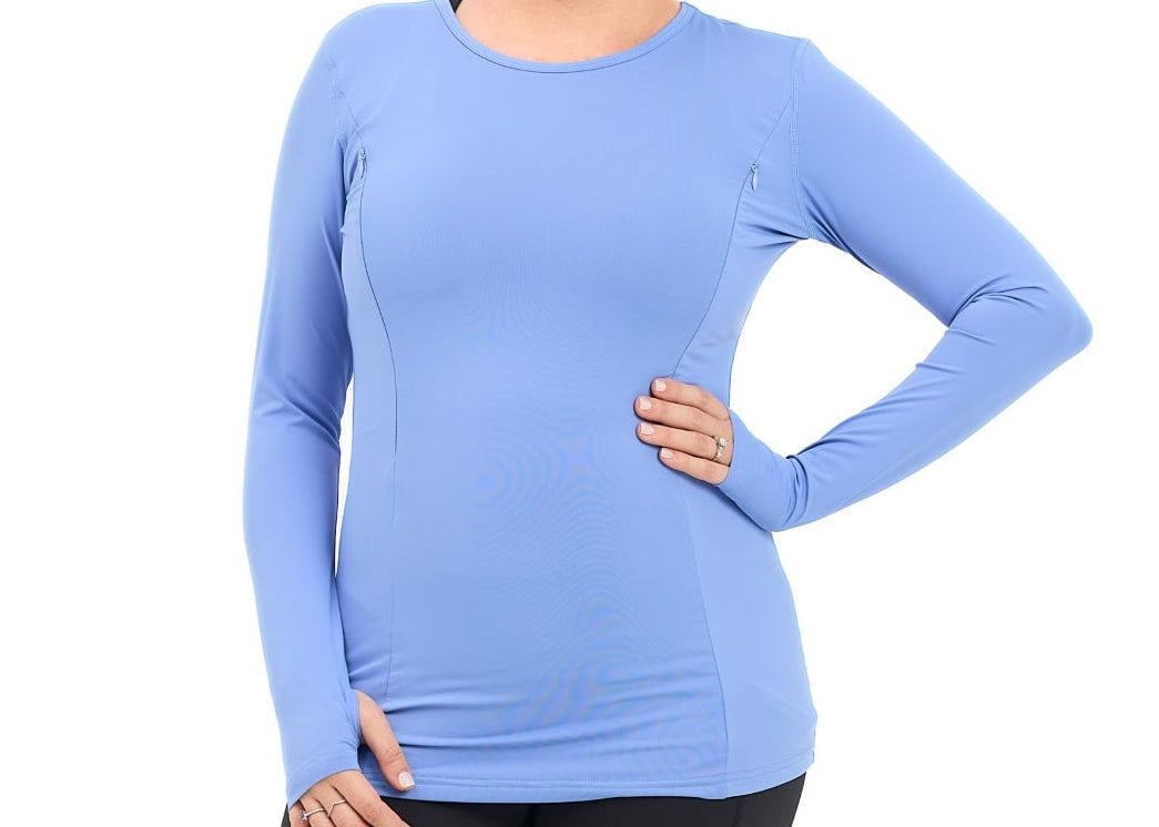 Natal Active Swift Maternity Breastfeeding Run Top Cornflower Blue 1