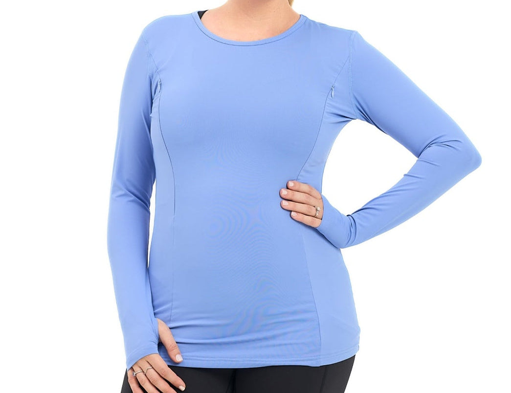 Natal Active Swift Maternity Breastfeeding Run Top Cornflower Blue 1