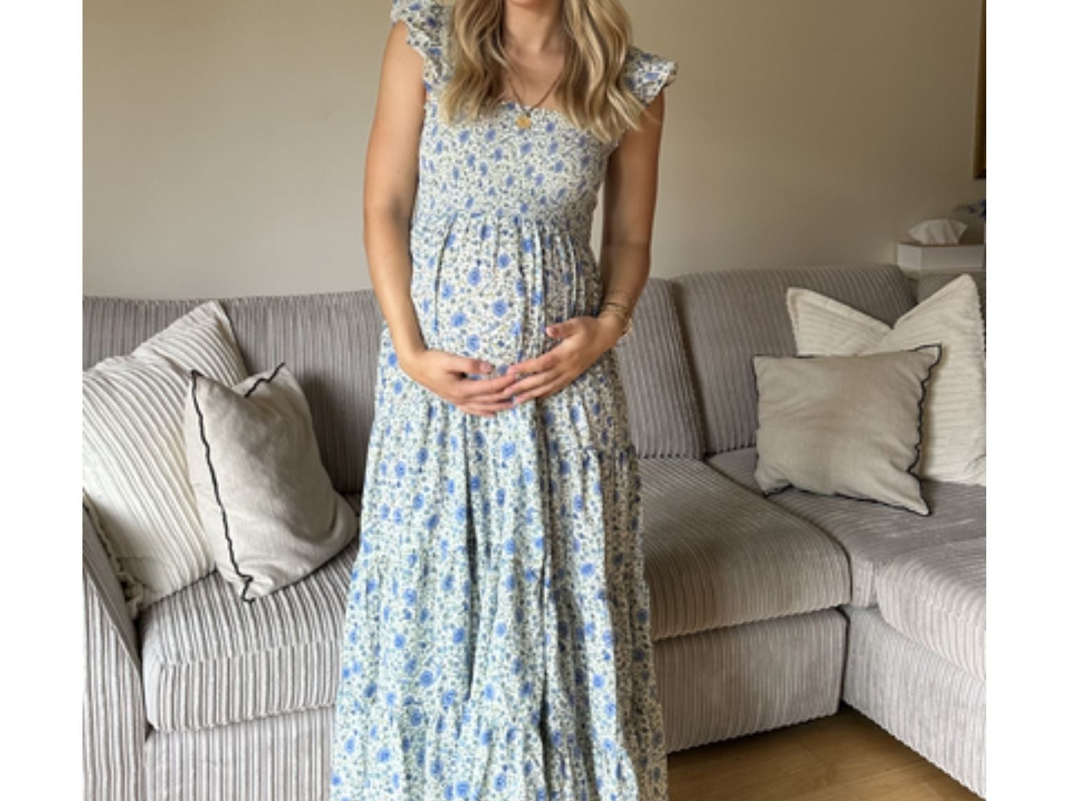 Kendall Dress Eva Floral Blue and Green | Rixo For The Creators Kendall Dress Eva Floral Blue and Green | Rixo For The Creators