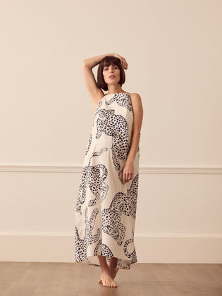 Desmond & Dempsey Square Neck Nightie - Cream 1