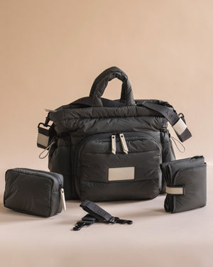 Avery Row Baby Changing Tote Bag Soft Black 1