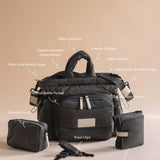 Avery Row Baby Changing Tote Bag Soft Black 3