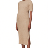 Eva Rib Knit Midi Dress on pregnant model