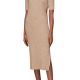 Eva Rib Knit Midi Dress on pregnant model