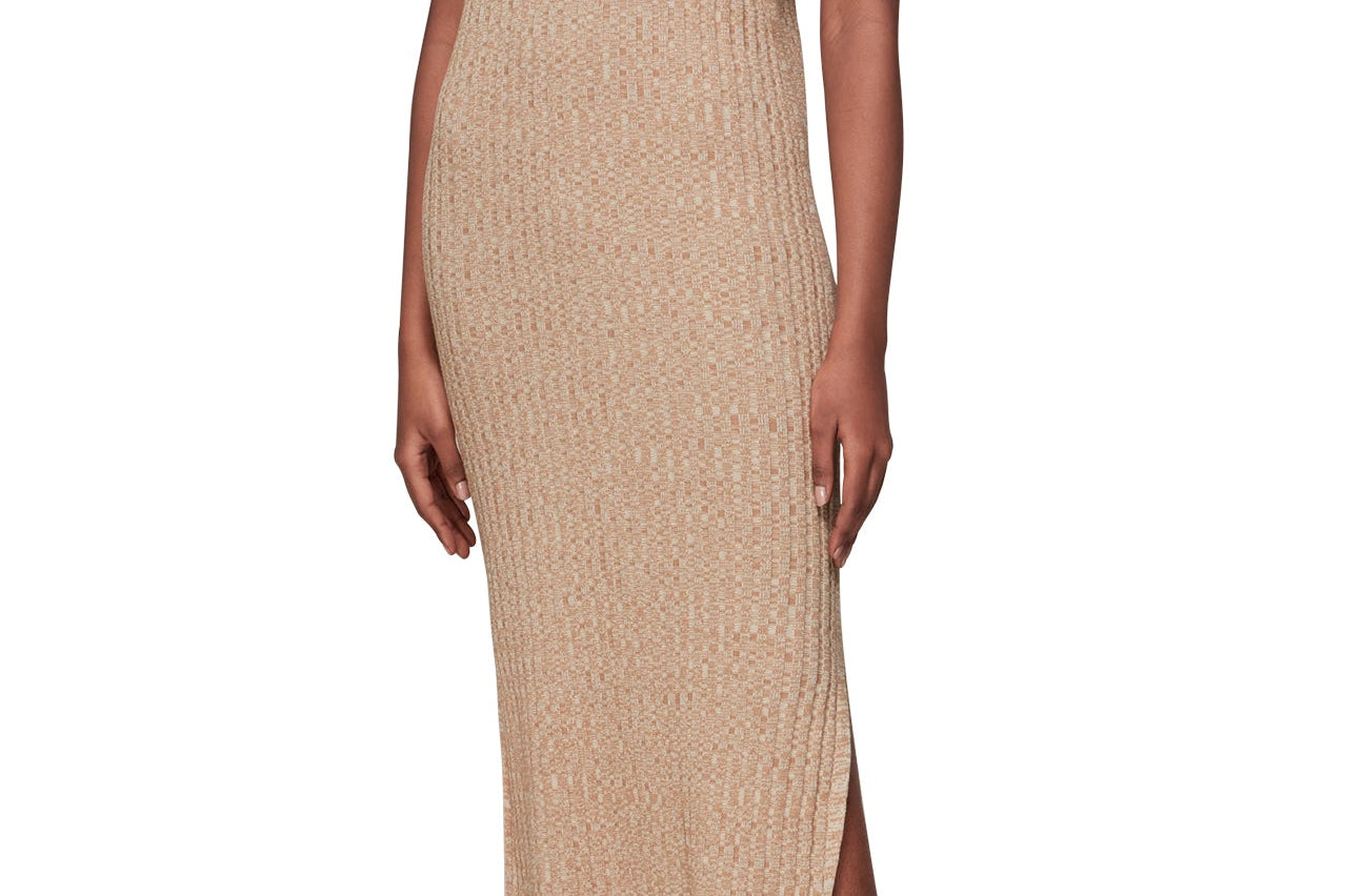 Eva Rib Knit Midi Dress on pregnant model