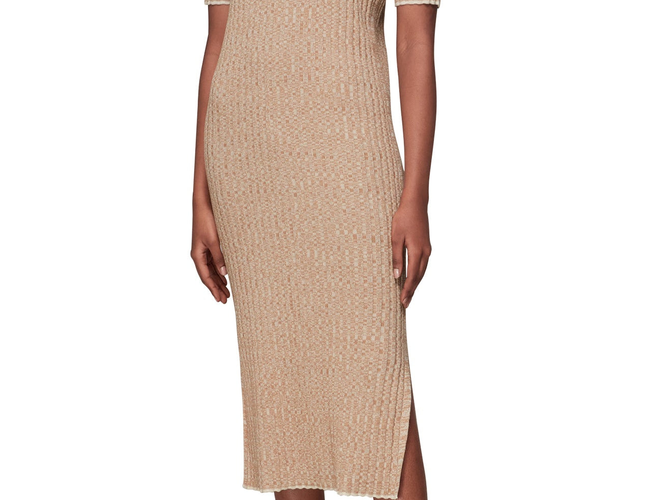 Eva Rib Knit Midi Dress on pregnant model
