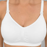 White bra on a gray background