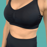 gif of all the nursing bras in different colours, beige, white and black