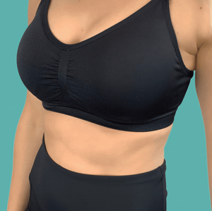 gif of all the nursing bras in different colours, beige, white and black