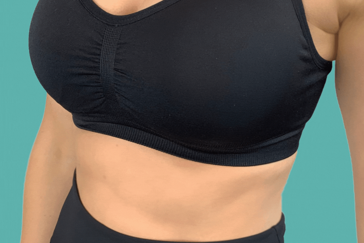 gif of all the nursing bras in different colours, beige, white and black