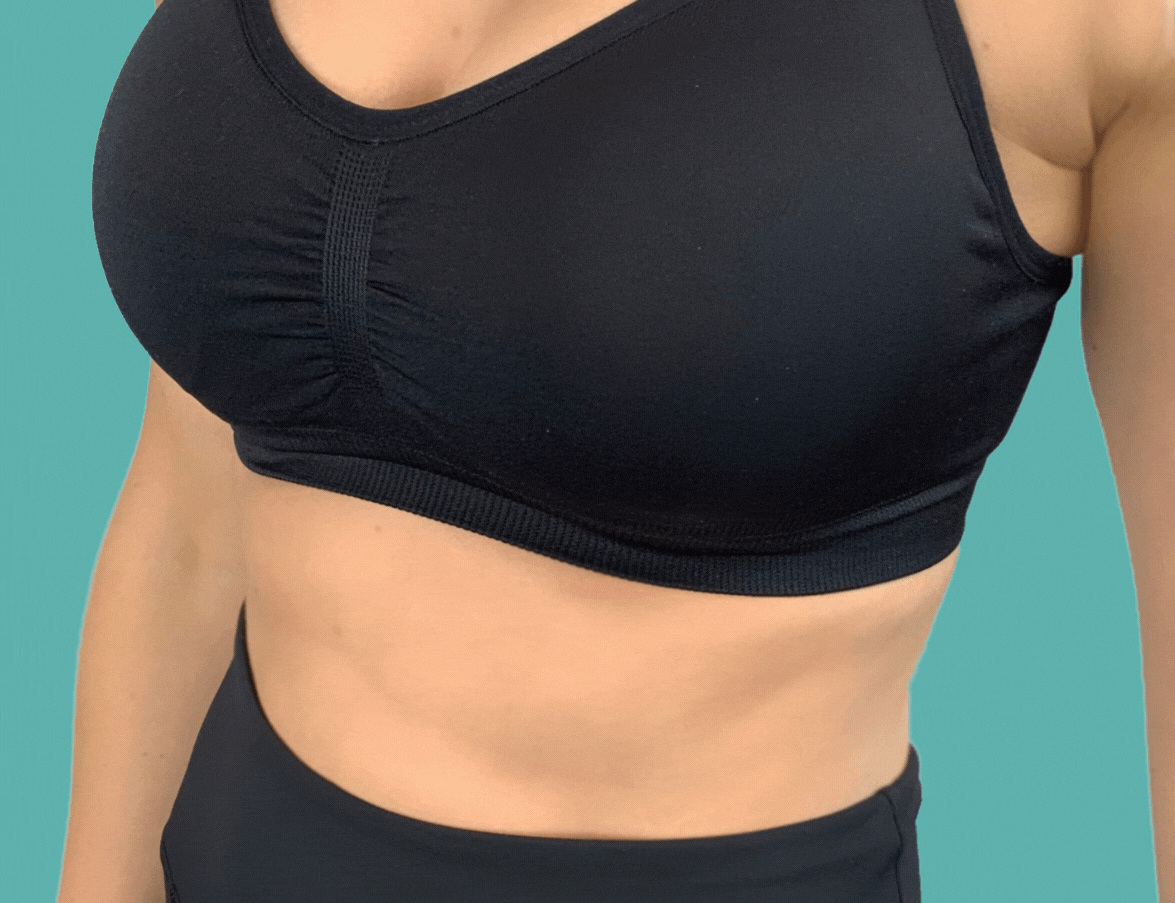 gif of all the nursing bras in different colours, beige, white and black