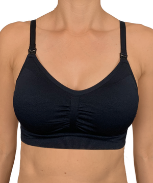 Black bra on a white background
