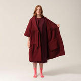 Tonic London Womens Magic Pocket Drain Robe Burgundy 2