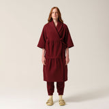 Tonic London Womens Magic Pocket Drain Robe Burgundy 3