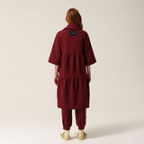 Tonic London Womens Magic Pocket Drain Robe Burgundy 4