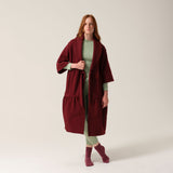 Tonic London Womens Magic Pocket Drain Robe Burgundy 7