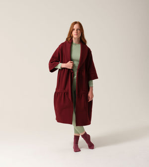 Tonic London Womens Magic Pocket Drain Robe Burgundy 7