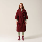 Tonic London Womens Magic Pocket Drain Robe Burgundy 8