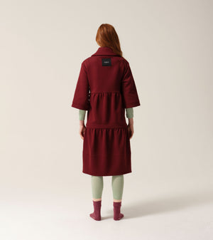 Tonic London Womens Magic Pocket Drain Robe Burgundy 10