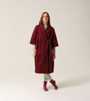 Tonic London Womens Magic Pocket Drain Robe Burgundy 11