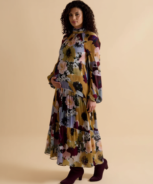 Florere Floral Print Tiered Midi Dress 1