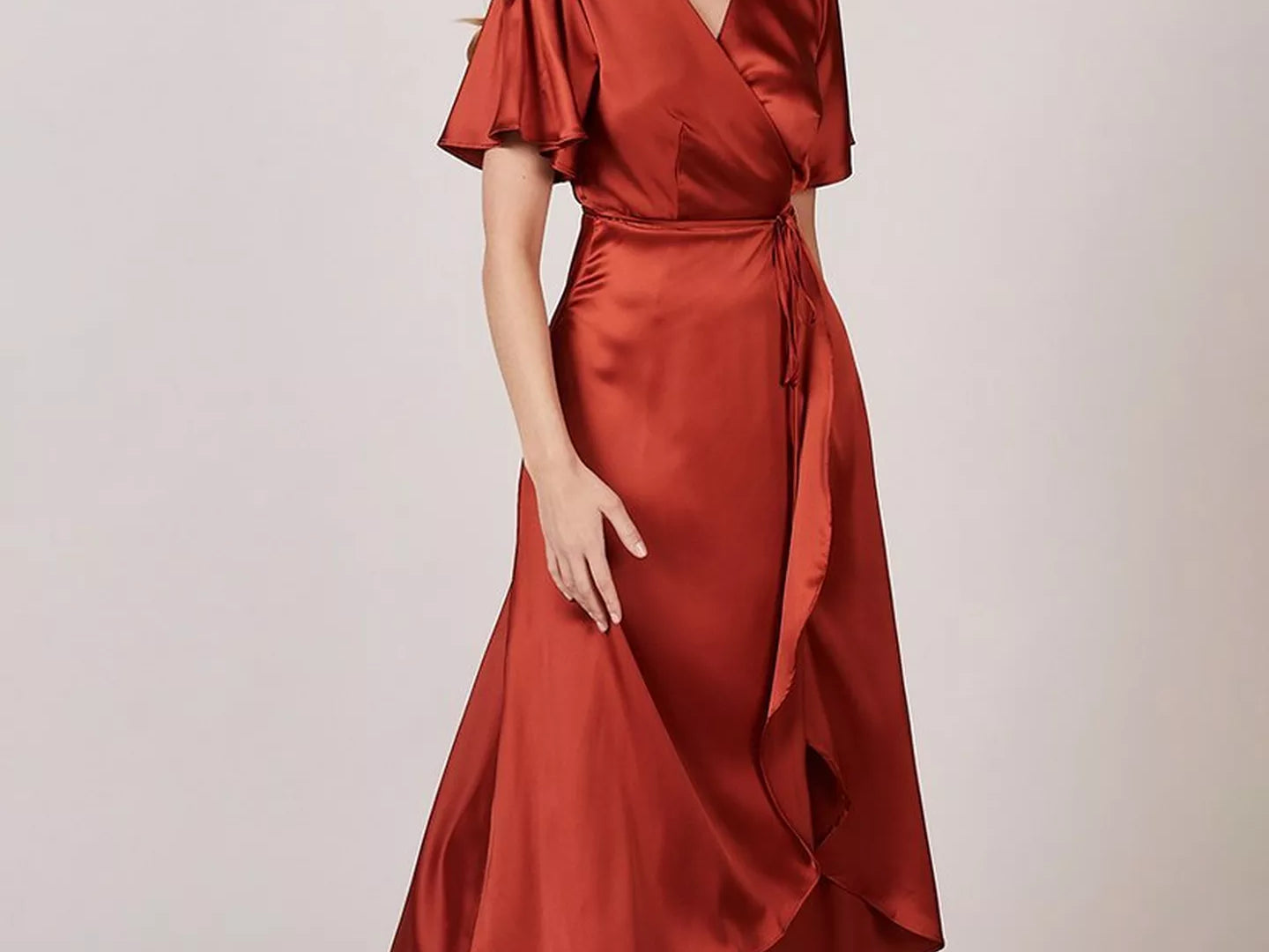 Rewritten The Florence Waterfall Satin Dress Orange For The Creators Rewritten The Florence Waterfall Satin Dress Orange For The Creators