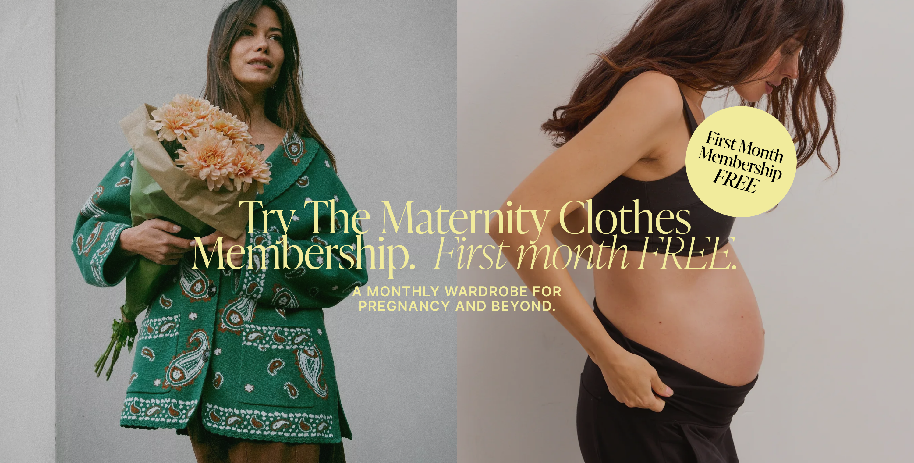 The Maternity Clothes Membership Free Trial Homepage Banner