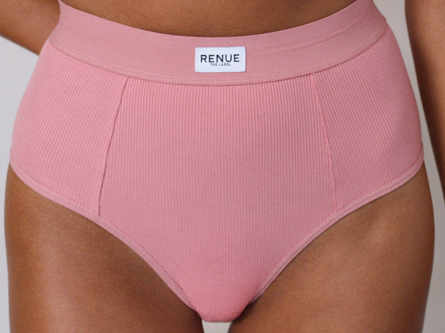 High Rise Boy Brief in Dusty Pink