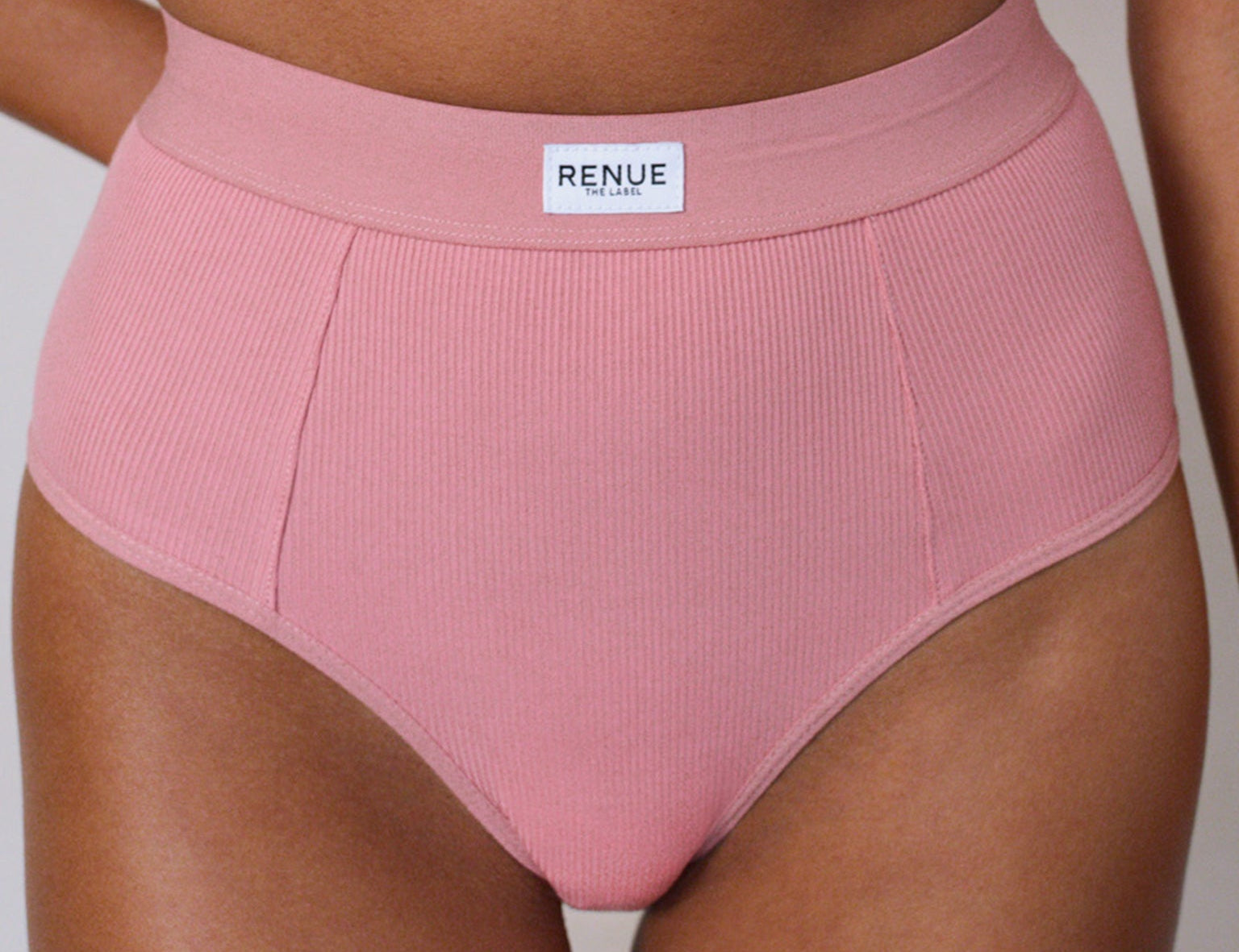 High Rise Boy Brief in Dusty Pink