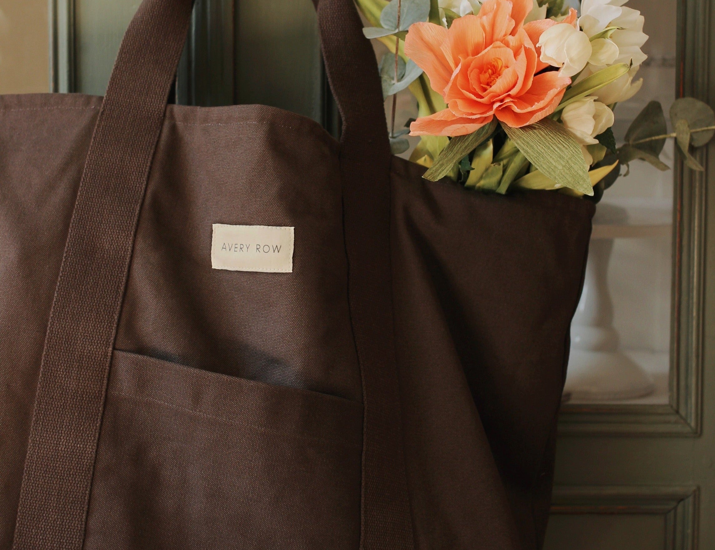 Avery Row Canvas Tote Bag Charcoal 2