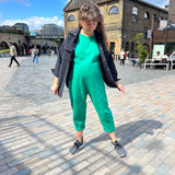 JOURNY Etta Jumpsuit Maternity Breastfeeding Friendly Green French Terry 6