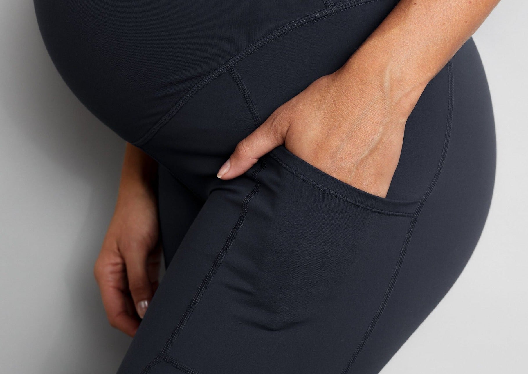 Natal Active Luxe Maternity Postnatal Leggings 7 8 Soft Black 3