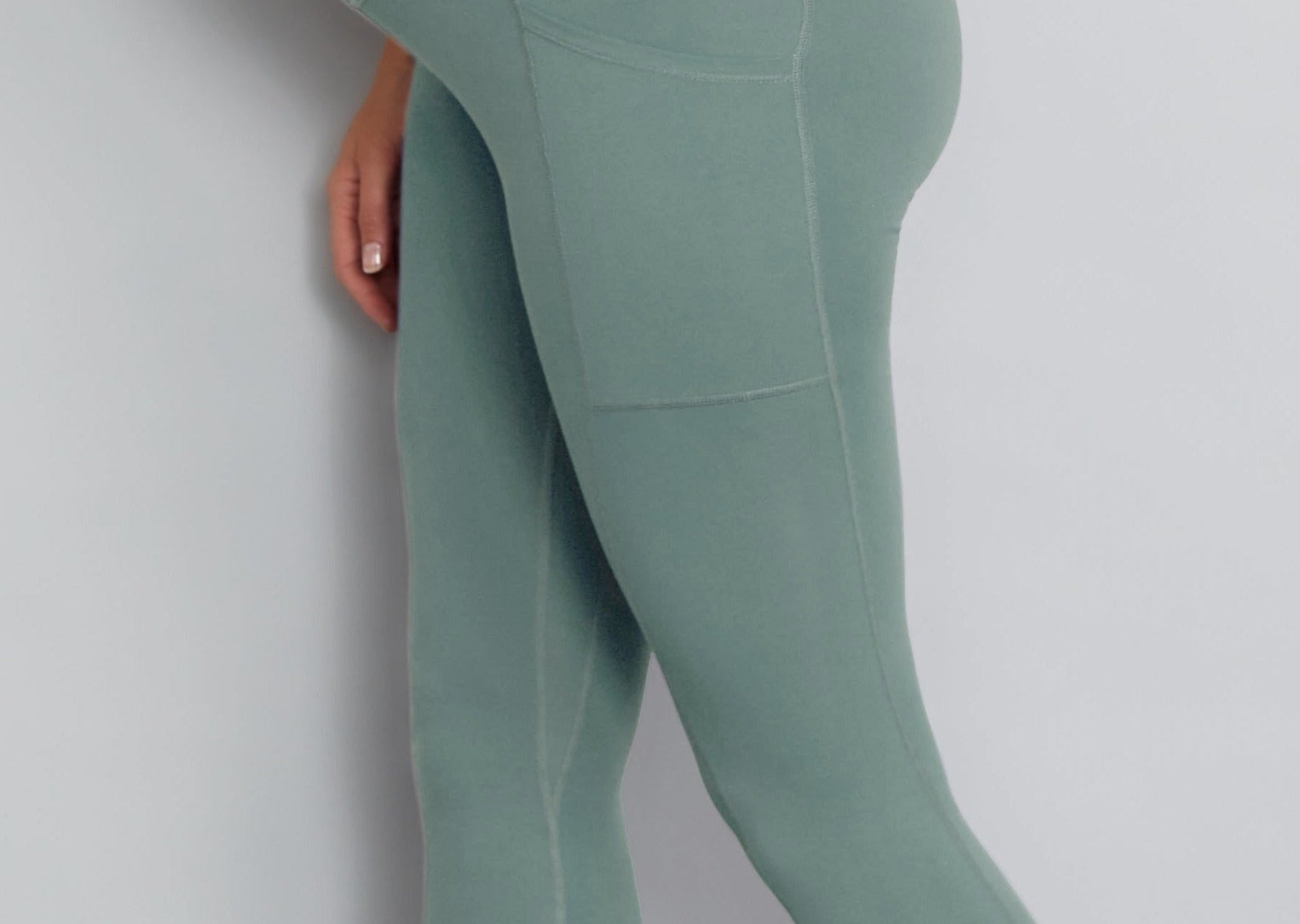 Natal Active Luxe Maternity Postnatal Leggings Full Length Sage 1