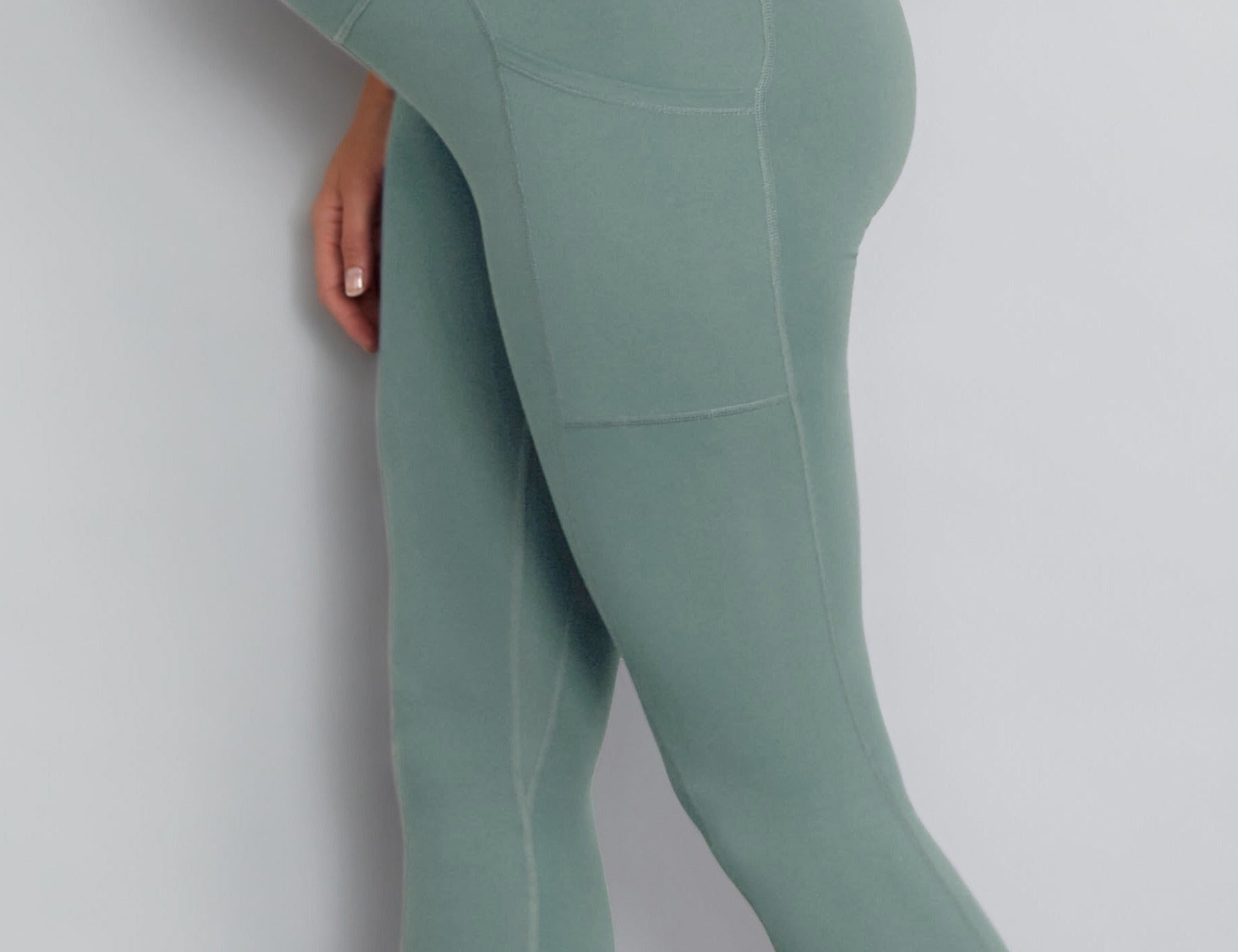 Natal Active Luxe Maternity Postnatal Leggings 7 8 Sage 1