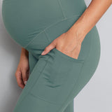 Natal Active Luxe Maternity Postnatal Leggings Full Length Sage 2