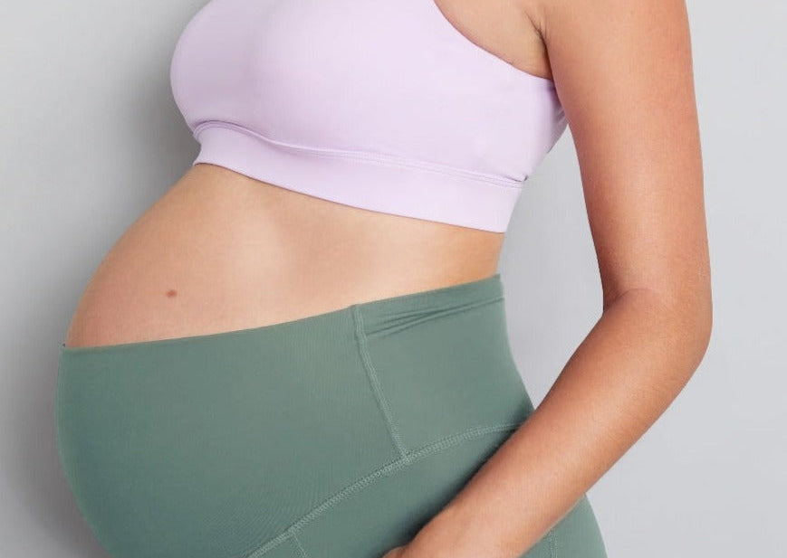 Natal Active Luxe Maternity Postnatal Leggings Full Length Sage 3