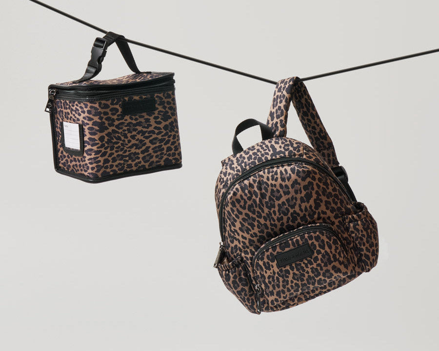 Tiba + Marl Mini Elwood Kids Backpack 20 Brown Tonal Leopard Print 2