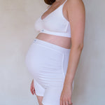 Maternity Over Bump Shorts in White