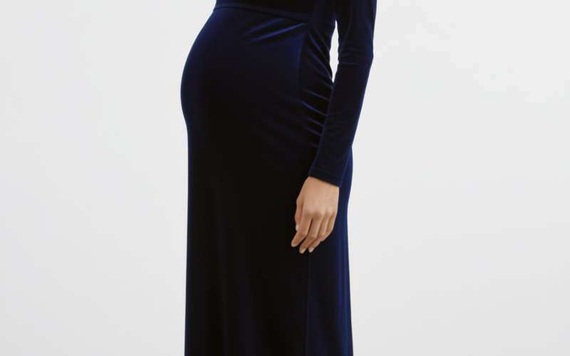 Midnight Velvet Column Maxi Dress maternity