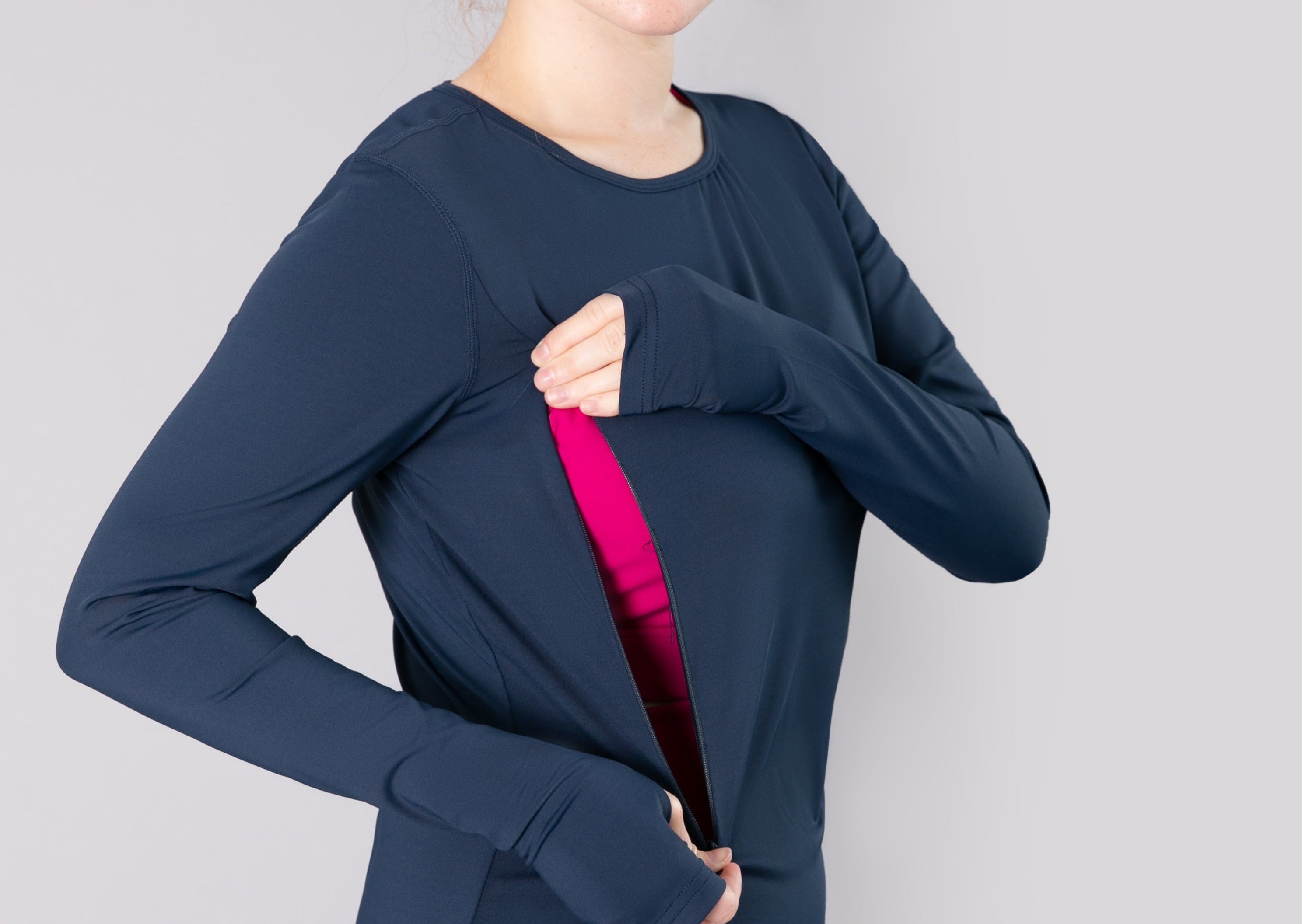 Natal Active Swift Maternity Breastfeeding Run Top Midnight Blue 2