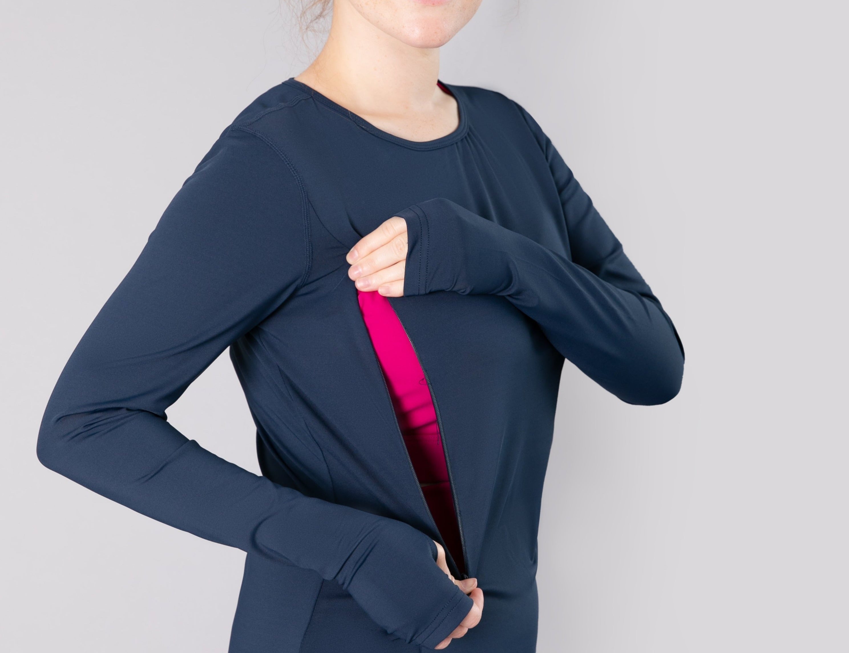 Natal Active Swift Maternity Breastfeeding Run Top Midnight Blue 2