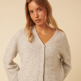 Nobody's Child Light Grey V-Neck Cardigan 3