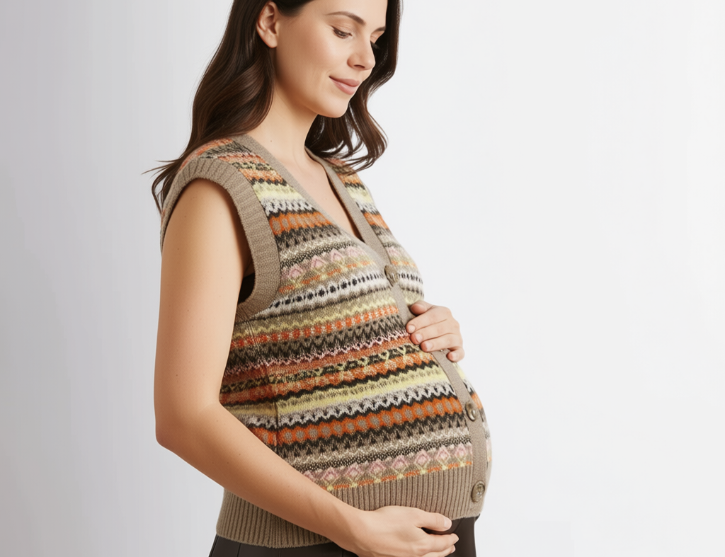 Neutral Fair Isle Tank Maternity